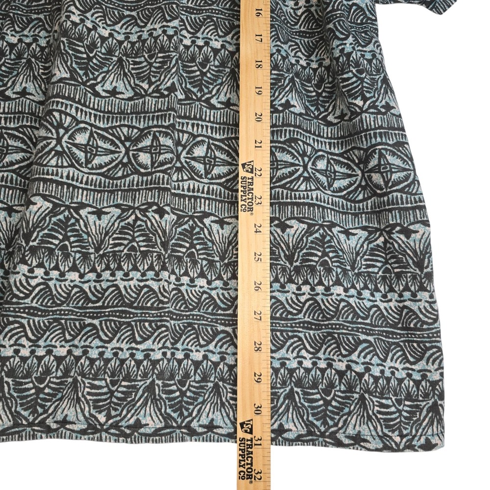 Patagonia Back Step Shirt Mens XXL Black Blue Hemp Organic Cotton Aloha Camp - Picture 10 of 10